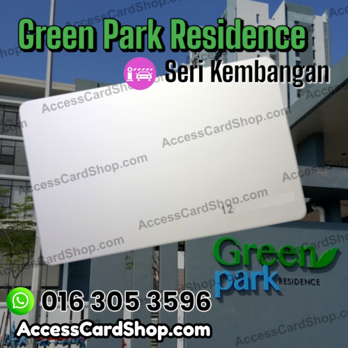 Duplicate Green Park Residence Seri Kembangan Car Parking Access Card