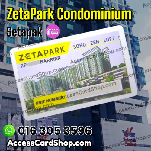 Duplicate ZetaPark Condominium Setapak Car Parking Access Card