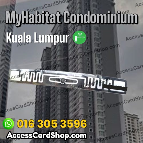Duplicate MyHabitat Condominium Kuala Lumpur Car Parking ZKTeco RFID Sticker