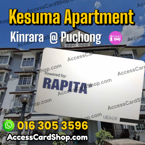 Kesuma Apartment - RAPITA UEA1R access card duplication service for car parking access in Kinrara Puchong, Selangor