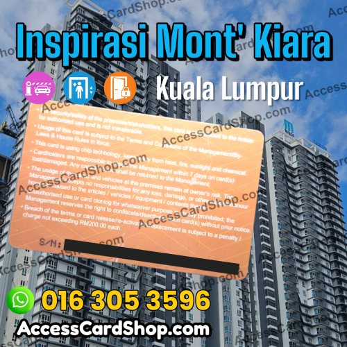 Inspirasi - Combo access card duplication service for car parking, lift and lobby door access in Mont Kiara, Kuala Lumpur